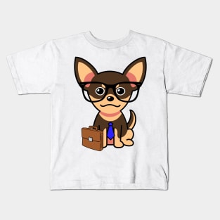 Cute Small Dog is a colleague at work Kids T-Shirt